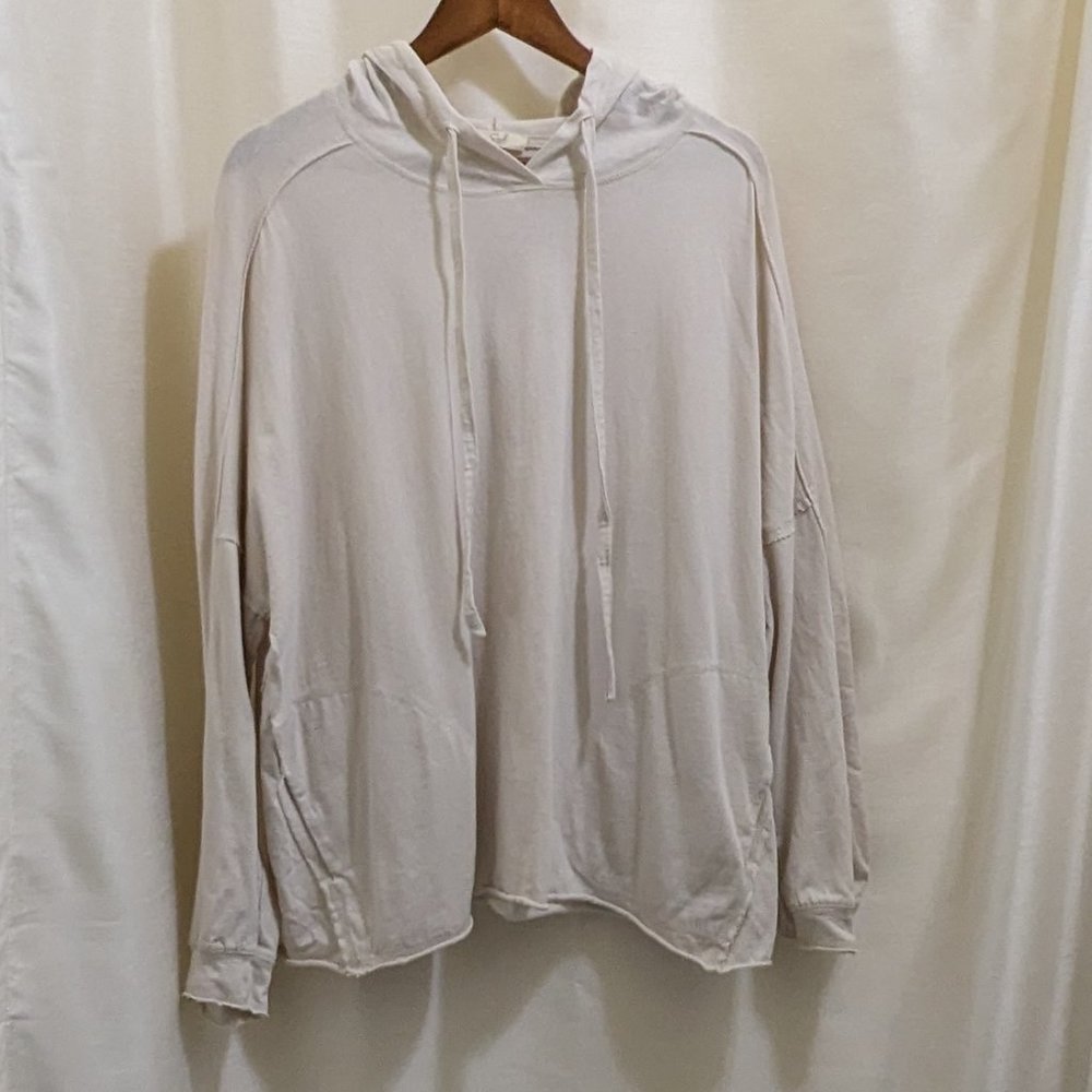 Easel Oatmeal Long Sleeve‎ Hoodie Tunic Top - Sz M
